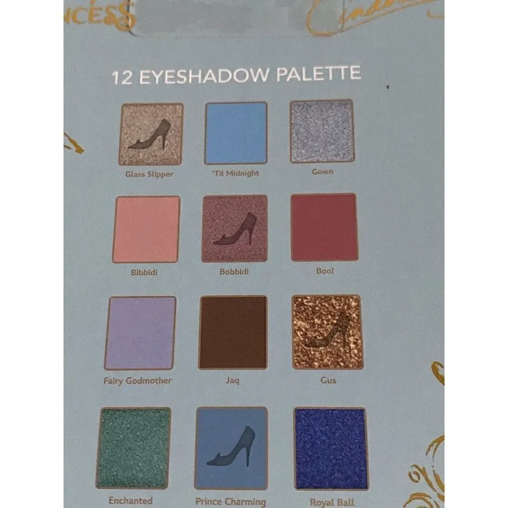 Taste Beauty Disney Princesses‎ Cinderella Eyeshadow Pallet With Mirror NEW